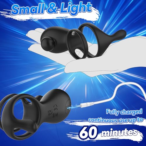 Image of Vibrating Cock Ring for Couples,Dual Penis Ring Vibrator with Octopus Design Cockring Clitoral Stimulator,10 Vibrations,Mens Penisring Perineum Vibrator for Stronger Erection & Enhanced Pleasure