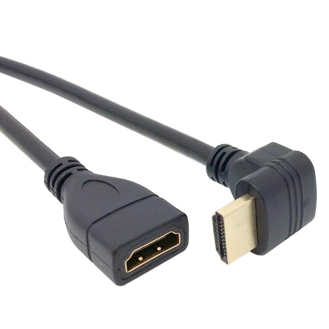 Lunatic 5060 Hdmi Dişi Erkek Uzatma 90 Derece Dirsek Kablosu 15cm