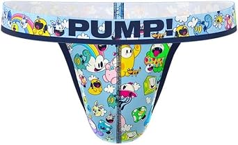 Pump! Funtopia Thong Men's Thong | Supportive & Contoured Fit | Breathable & Soft Fabric | Comfortable Elastic Waistband