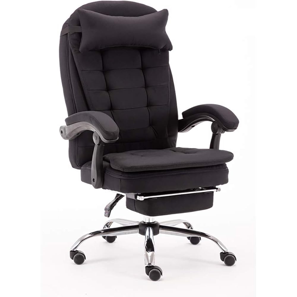 Ergonomic Adjustable Office Chair with Headrest, Cloth Mid Back