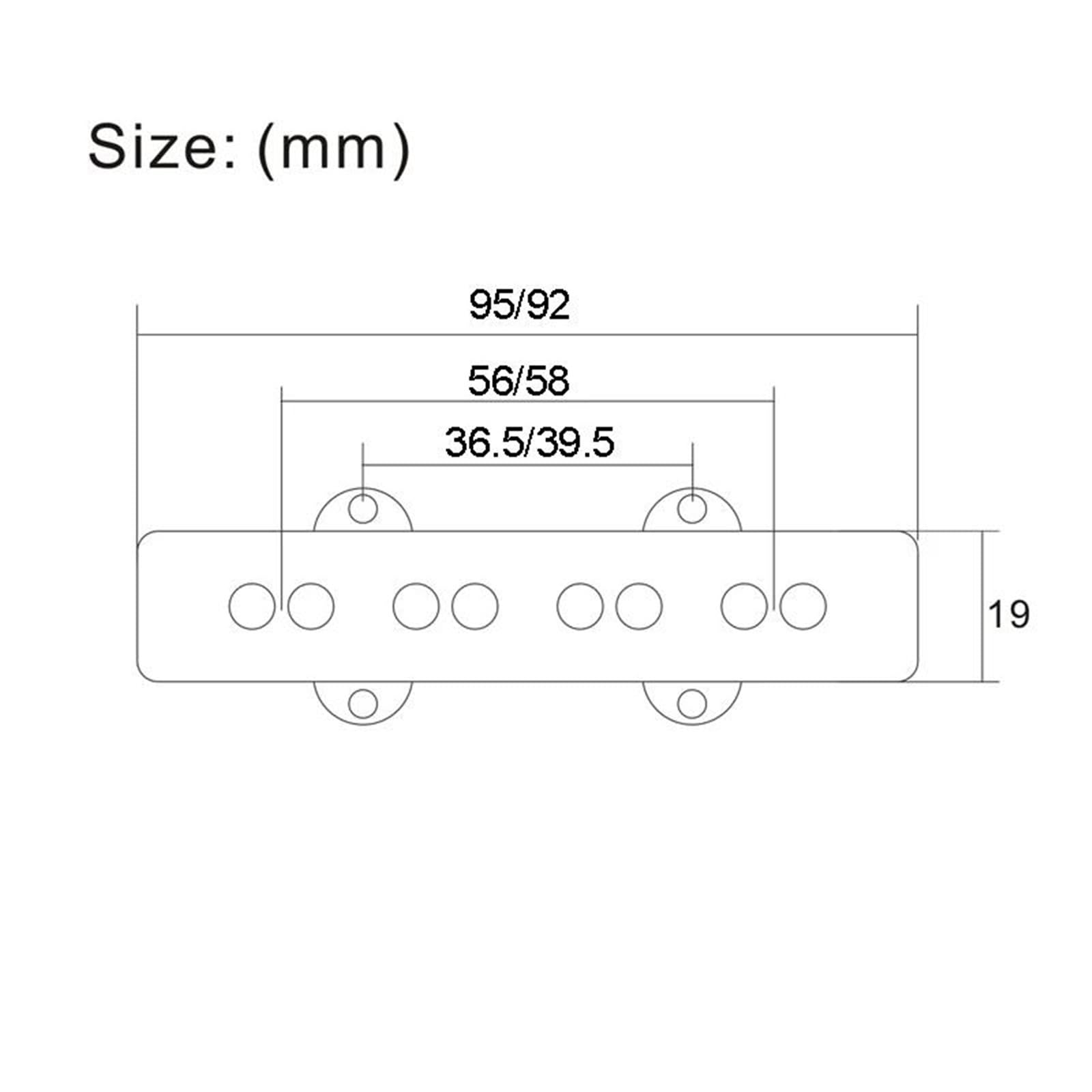 Profesjonalna Wydajność Przetworniki Do Gitary Ele Open Alnico 5 Jazz JB Bass Pickup Neck Lub Bridge Pickup Pleciony Kabel Materiałowy Do 4-strunowych Części Basowych(A)