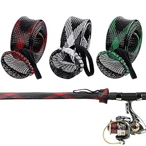 afdg Gevlochten Hengel Cover, 3 Stuks Hengel Cover, Hengel Netto Cover, Draagbare Hengel Cover Met Lanyard, Verstelbare voor Voorkom Hengel Krabben (3 Kleuren)