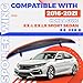 HECASA Trunk Spoiler with 3RD LED Brake Light Compatible with 2016-2021 Honda Civic EX-L EX LX Sport Sedan 4-Door Rear Lid Wing Painted Black Plastic