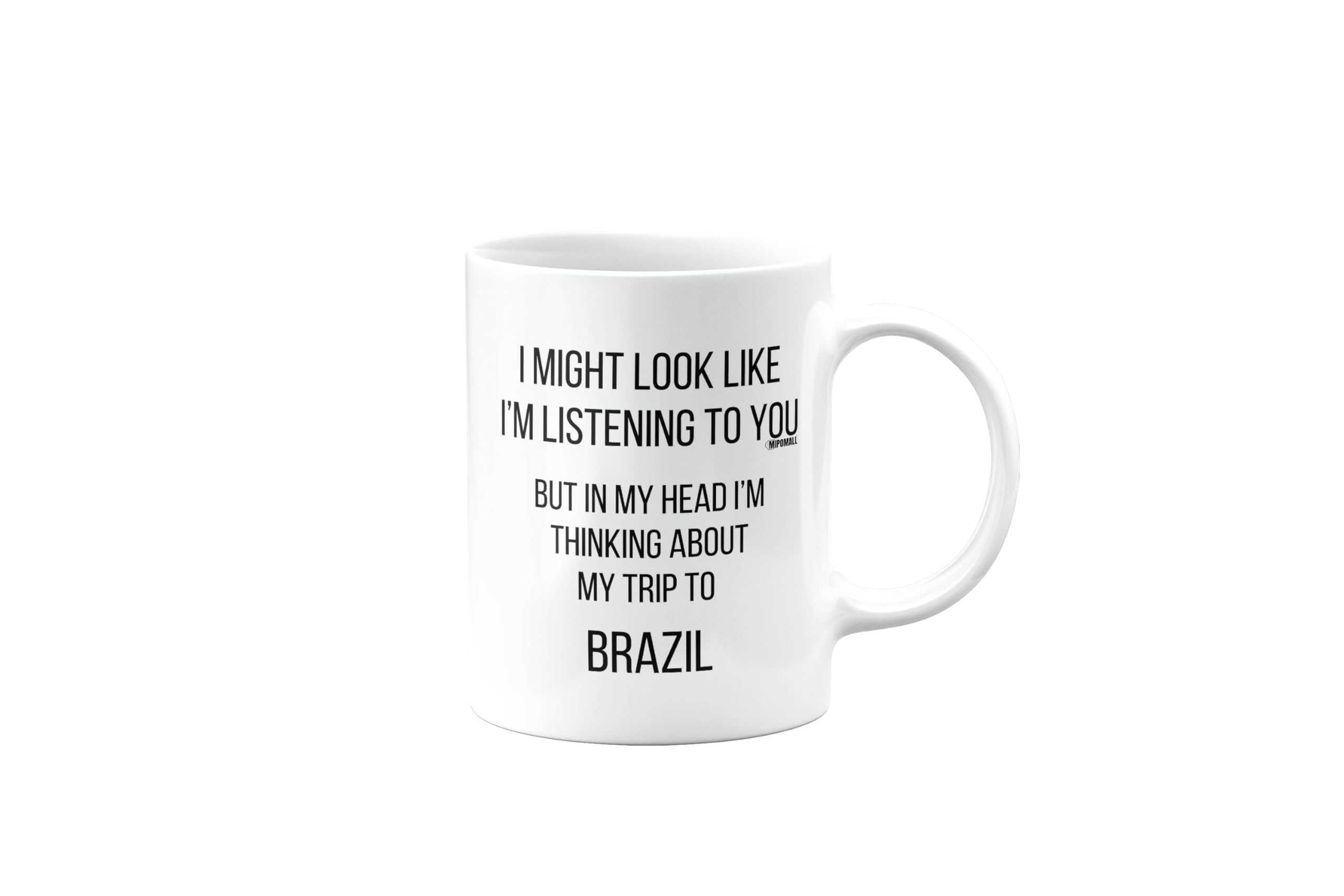 MIPOMALL Funny Backpacking Gift, Trip or Holiday to Brazil, Mug Presents for Christmas, Leaving, Goodbye, Hiking or Travelling, for Best Friend, Colleague, or boss, mm-CA_160_21