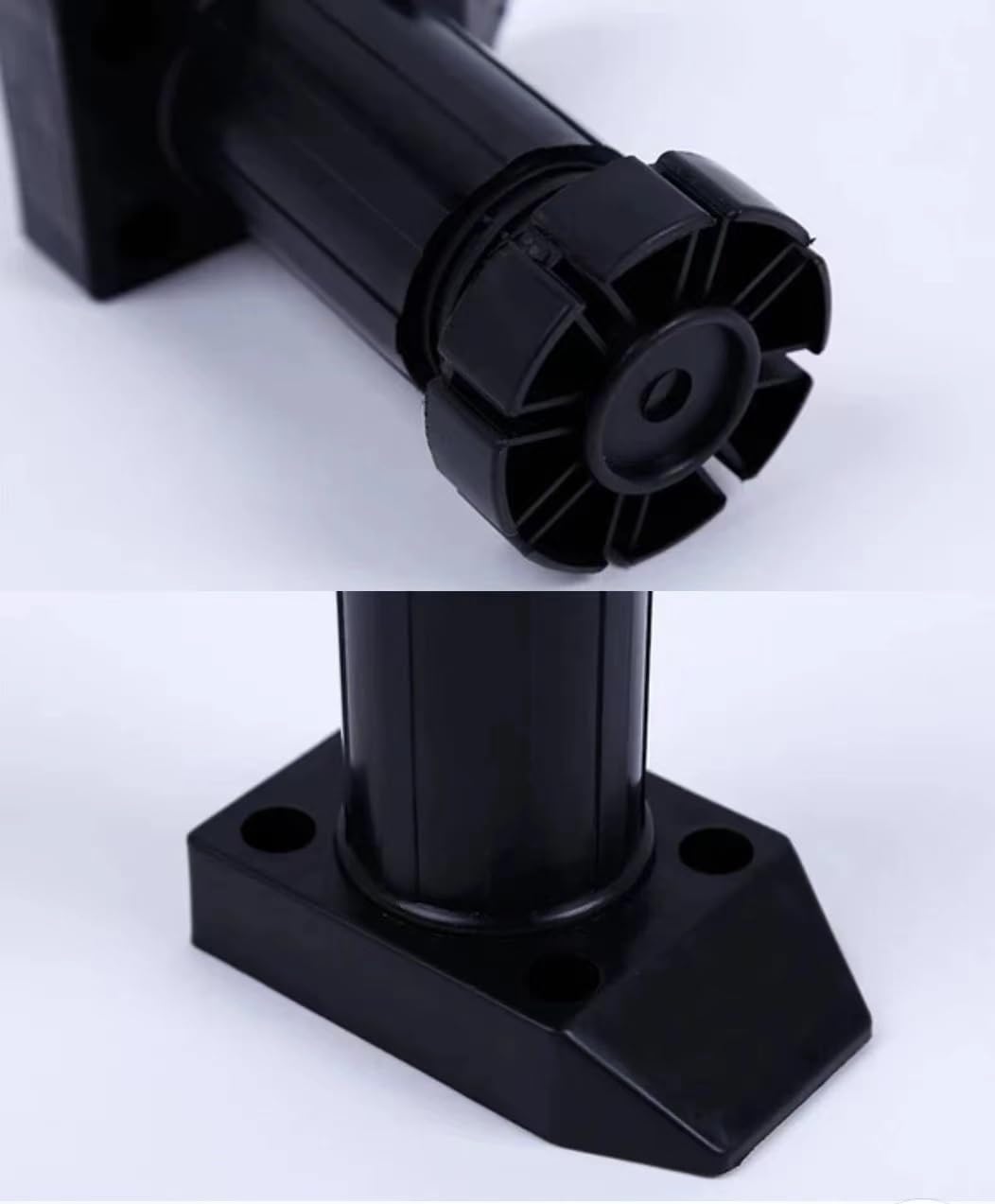 Dajiaxingxing 8 Pcs Cabinet Feet, Adjustable Height 50-70mm Plastic Furniture Cupboard Legs, Black Adjustable Feet - Image 3