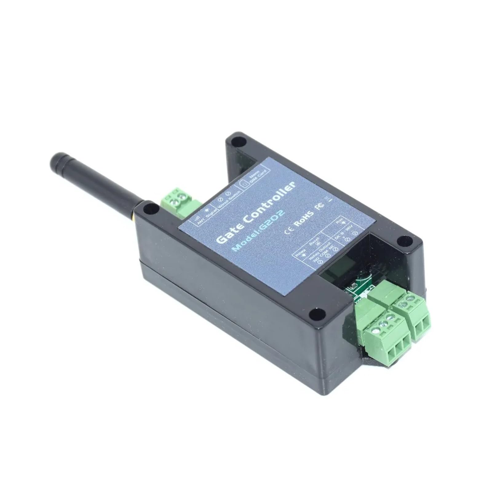 Abridor de Puerta corrediza abatible gsm for Garaje, 200 usuarios, Interruptor de relé, Control de Acceso Remoto, abridor de Puerta inalámbrico con Llamada Gratuita(2 G Long Ant Adapter)