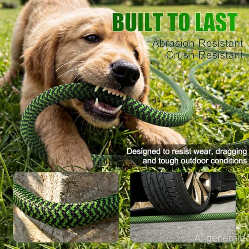 Non-Expandable Garden Hose 50ft x5/8'', Heavy Duty Flexible Water Hose with 10-Function Sprayer, Lightweight, Leak Proof, Durable Fabric Skin, Pressure Resistant for Yard, Outdoor by HEYRSUN - Image 7