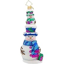Christopher Radko Hand-Crafted European Glass Christmas Tree Decorative Ornament, Double Decker Snow Chums