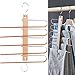 Multi Gruccia Magica,Pendiabiti di Deformazione,Grucce Antiscivolo,5 in 1 Organizzatore de Armadio,Appendiabiti Salvaspazio Legno,per Pantaloni, Vestiti, Appendiabiti, Sciarpe, Jeans, Asciugamani