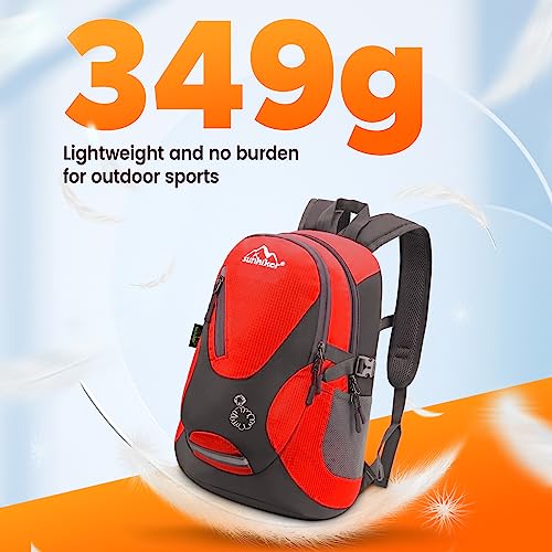 Sunhiker Cycling Hiking Backpack Water Resistant Travel Backpack Lightweight Small Daypack M0714 (Red) #TOP5