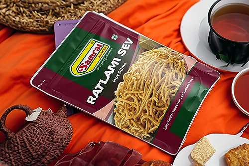 Image of Samrat | Ratlami Sev Bhujia Hot Slims Magic of Spicy & Crispy Taste in Flavorful Namkeen Snacks | Ghar Jaisi Hi Namkeen | (Pack of 2 (2 x 1.K.g))