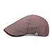 Produktbild Beret Kleine Karierte Spitze Hut Mode Atmungsaktive Sonnenblende Beidseitig verstellbar für 56-59 cm Stil Zwei Kaffee