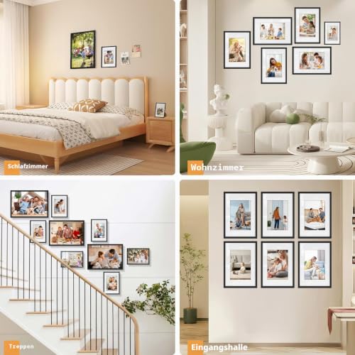 RUN HELIX 2 Pack Bilderrahmen 40x60, 40x60cm Bilderrahmen Weiß, Aufhängbar, Posterrahmen für Wohnzimmer, Schlafzimmer, Arbeitszimmer – Ansicht 5