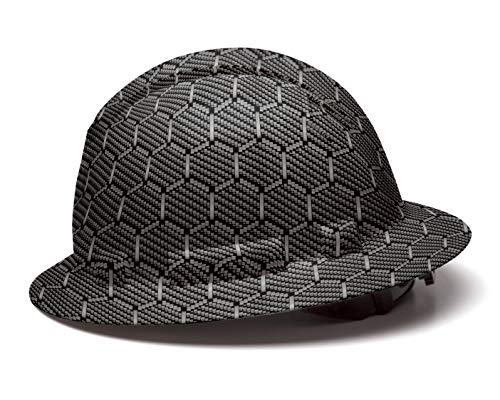 Full Brim Pyramex Hard Hat, Hexagon Carbon fiber Design Safety Helmet 6pt, By Acerpal - Thumbnail 5