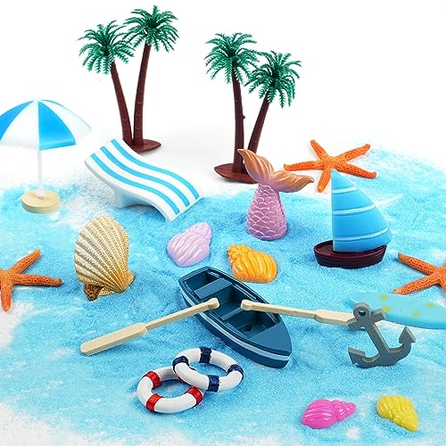 FUNSHOWCASE Miniatur-Figuren Set – 6 Schwimmer & Meerjungfrau, Ca. 2,5 Cm, Für Diorama & Garten