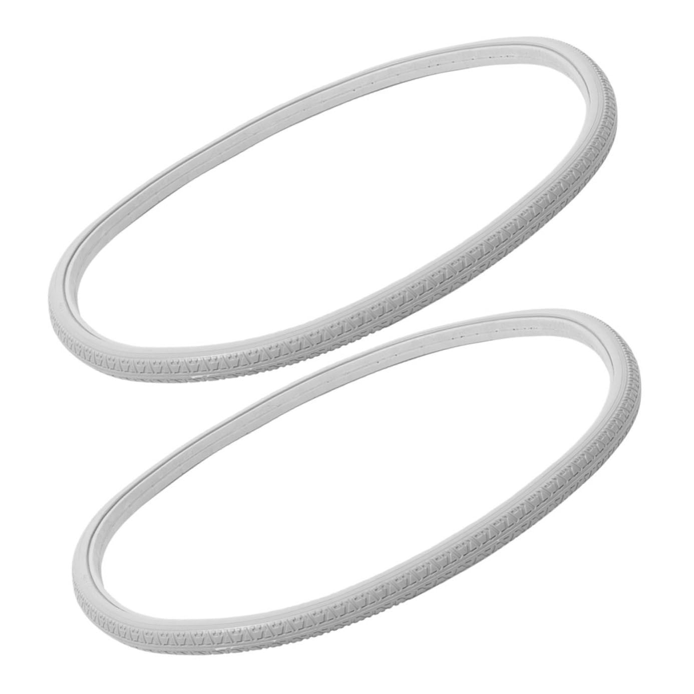 HOMSFOU 2 Stück Pu Rollstuhlreifen Pannensicher Elastisch 24 Zoll Ersatzreifen für Rollstuhlräder Kompatibel mit Meisten Modellen Grau
