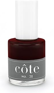 Cote Shop Quick Dry Vegan Nail Polish - 0.4 oz, Cruelty Free, Non Toxic & Safe, Chip Resistant & Full Coverage (No. 38 Merlot Black Cherry)
