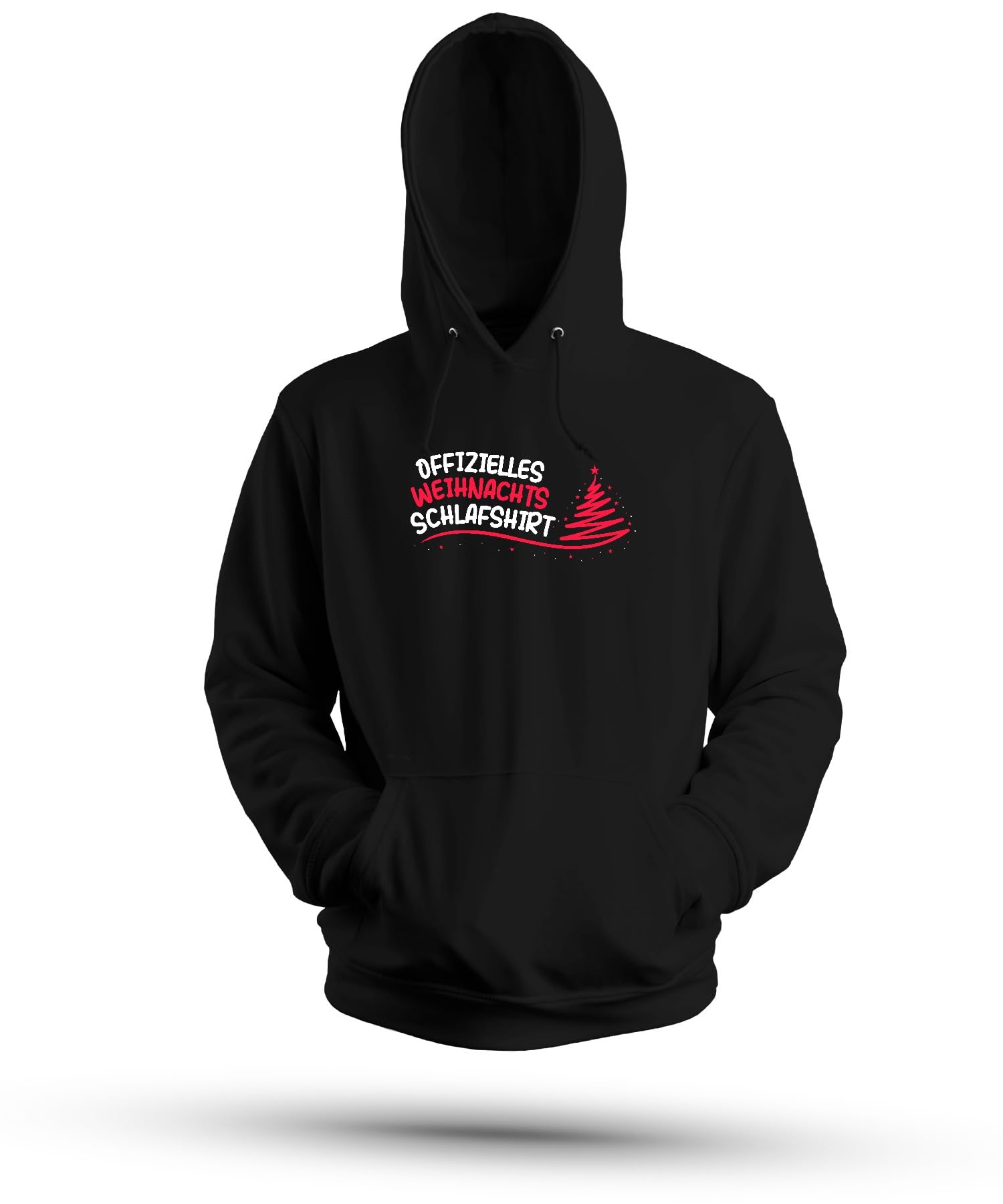 Maglietta natalizia ufficiale con scritta "Christbaum – Natale Natale Natale Xmas Christmas Unisex Felpa con cappuccio