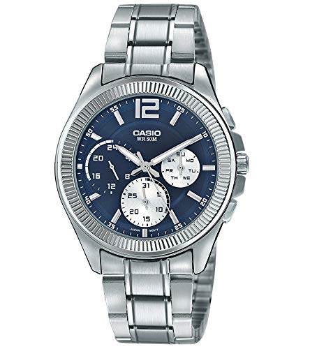 Image of Casio Analog Blue Dial Men's Watch-MTP-E305HD-2AVIF (A1660)