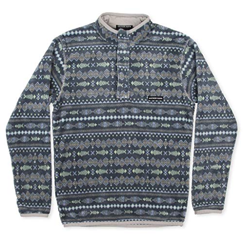 Southern Marsh Womens Shop Culebra Catch Fleece Pullover XL Slate/Mint