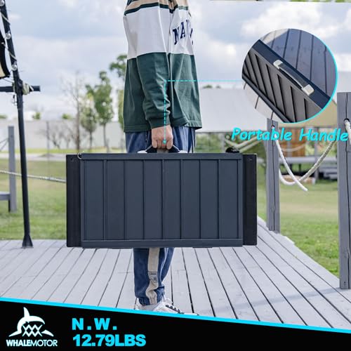 Image of WHALEMOTOR Black Portable Wheelchair Ramp, 2FT No-sew Non-Slip Aluminum Wheelchair Ramp, Folding Portable Wheelchair Ramps for Home, Weight Capacity Up to 800 LBS, Loading Dock Plates