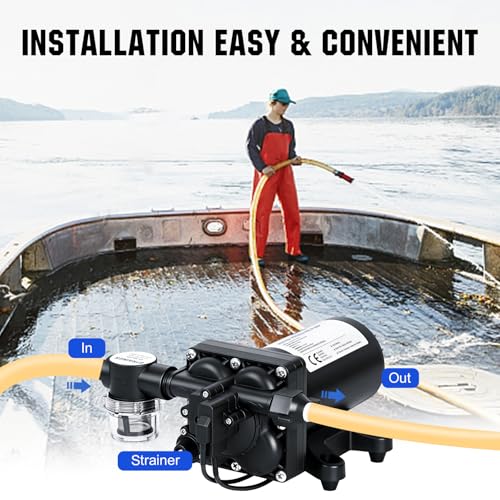 Image of ECO-WORTHY 110V AC Fresh Transfer Diaphragm Water Pump On Demand 5.5GPM 70PSI High Pressure Water Booster Pump 110 Volt with Pressure Switch for Irrigation Garden Hose Sprinkler Home RV