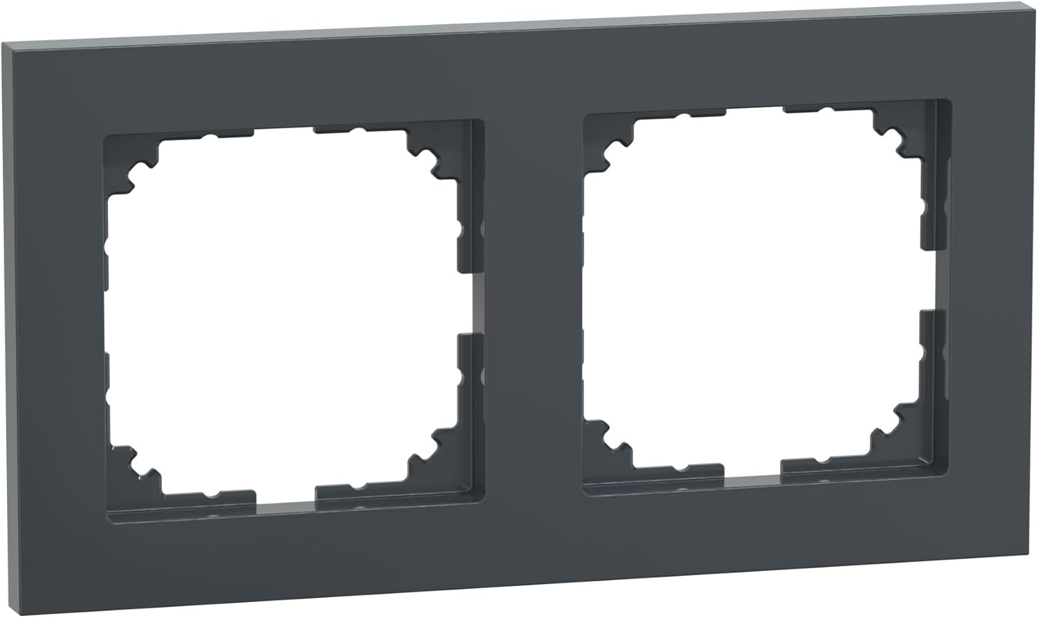 Schneider Electric MEG4020-3614 Merten Frame, 2-Way, Anthracite, M-Pure, Black