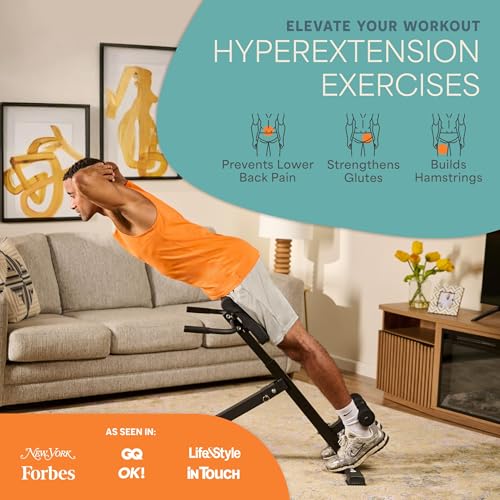 Image of LifePro SculptTrainer Roman Chair with 330 lb Capacity - Incline Adjustable Hyperextension Bench for All-in-One Body Workout - Foldable Home Gym Back Extension Machine for Glutes, Core & Lower Back