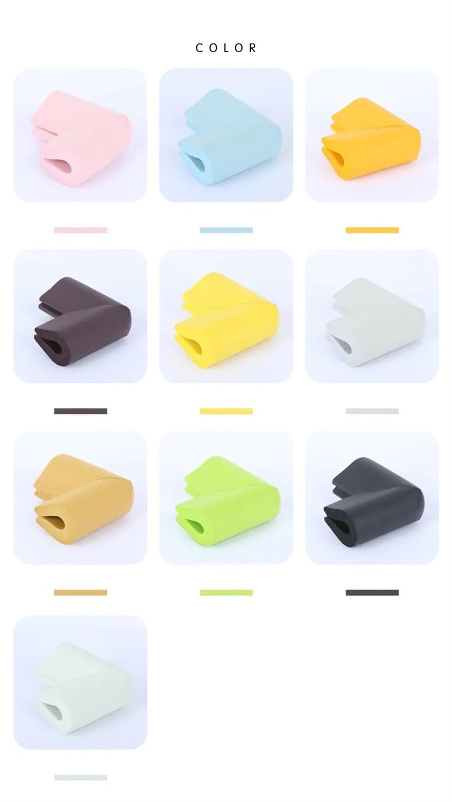 Protectores de Esquinas para mesas, Seguridad Infantil, 20 Unidades, Tiras Protectoras Suaves para Muebles y escritorios.