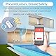 WiFi Wassermelder Wasseralarm(2,4 G WiFi), 90 dB Wassersensor Alarm und App Alarm, Wassermelder WLAN für Rohre, Schlafzimmer, Küche, Badezimmer, Keller (4er-Pack)