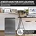 Whynter CUF-210SS Upright Small Mini Freezer with Lock for Bedrooms, Dorms, Garages, Offices, 2.1 Cubic Feet, Stainless Steel