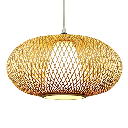 Suspension rotin haut de gamme luminaire tissé main cuisine