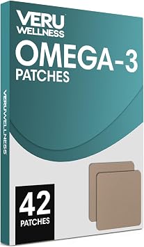 Veru Wellness Omega-3 Plus Daily Patch - Self Adhesive Time Release Topical Patch, 8-10 Hours 42 Day
