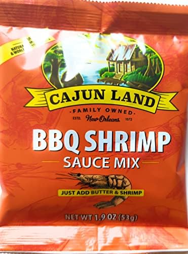 Cajun Land Barbeque Shrimp Seasoning Two Packs of of 1.9 Ounce sauce mix