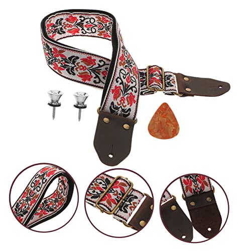 ibasenice 4 Ensembles De Sangle De Guitare Brodée Bracelet En Cuir Sangle De Guitare Tissée Rétro Accessoires De Broderie Sangle De Remplacement De Guitare Guitare Créative Guitares Basses - Les Beatles, Paul McCartney, John Lennon, RIngo Starr, George Harrison ibasenice 4 Ensembles De Sangle De Guitare Brodée Bracelet En Cuir Sangle De Guitare Tissée Rétro Accessoires De Broderie Sangle De Remplacement De Guitare Guitare Créative Guitares Basses – Image 5