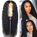 Produktbild SAHAPA Human Hair Wig for Black Women Perücke Echthaar Lockig,Echthaar-Perücke, gewellt, brasilianisches Echthaar, Lace-Front-Perücke, mit Babyhaar für Schwarze Frauen, for Black Women