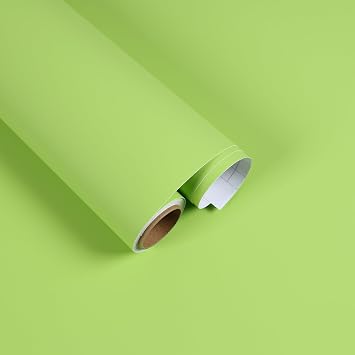 15.7x118 Lime Green Wallpaper Peel and Stick Green Contact Paper for Cabinets Self Adhesive Thick Waterproof Vinyl Roll Renter Friendly Removable Wallpaper for Bedroom Shelves Walls