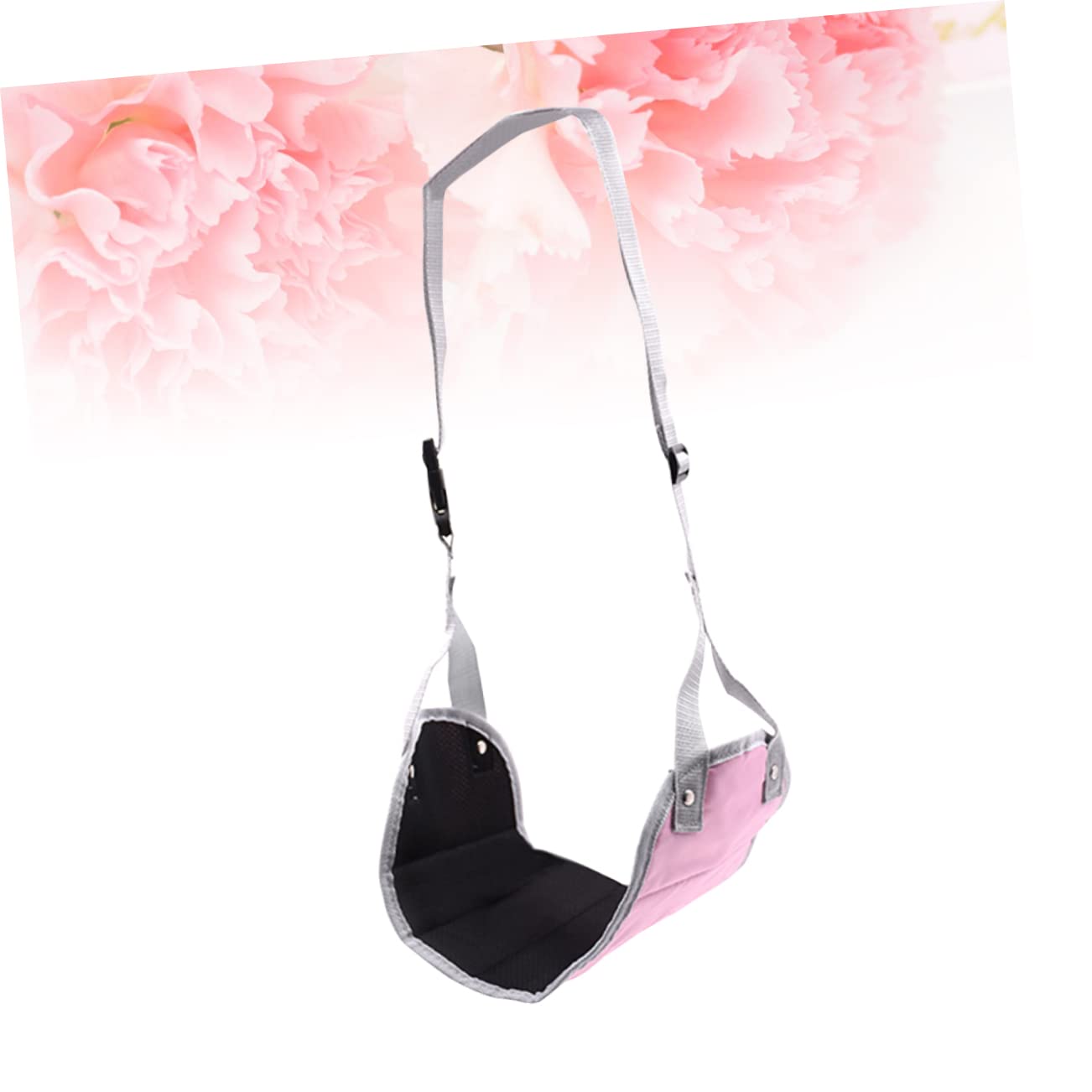 Tofficu 2pezzi Poggiapiedi Portatile Regolabile Per Ufficio e Viaggio Supporto Per Leggi e Schiena Cuscino Hammock Per Aereo Rosa