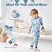 NewSeed So Soft Kids 2-Piece Viscose from Bamboo Outfit Set, Long Sleeve Top & Leggings, Cozy Base Layer for Boys & Girls (Fishing rod and Fish, 4-5Y)