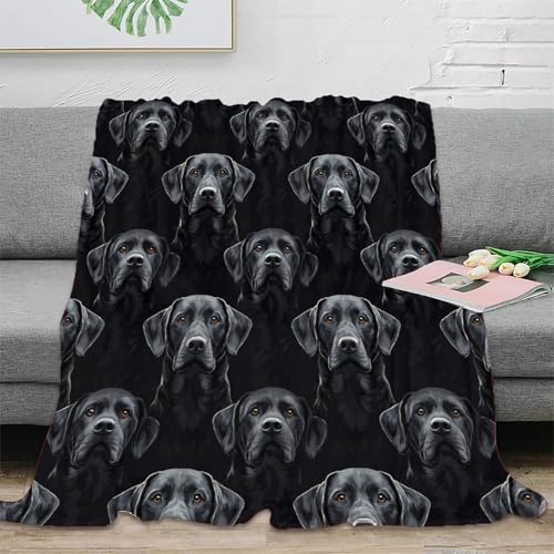 Couverture Labrador 3D en microfibre 150x200cm pour canapé