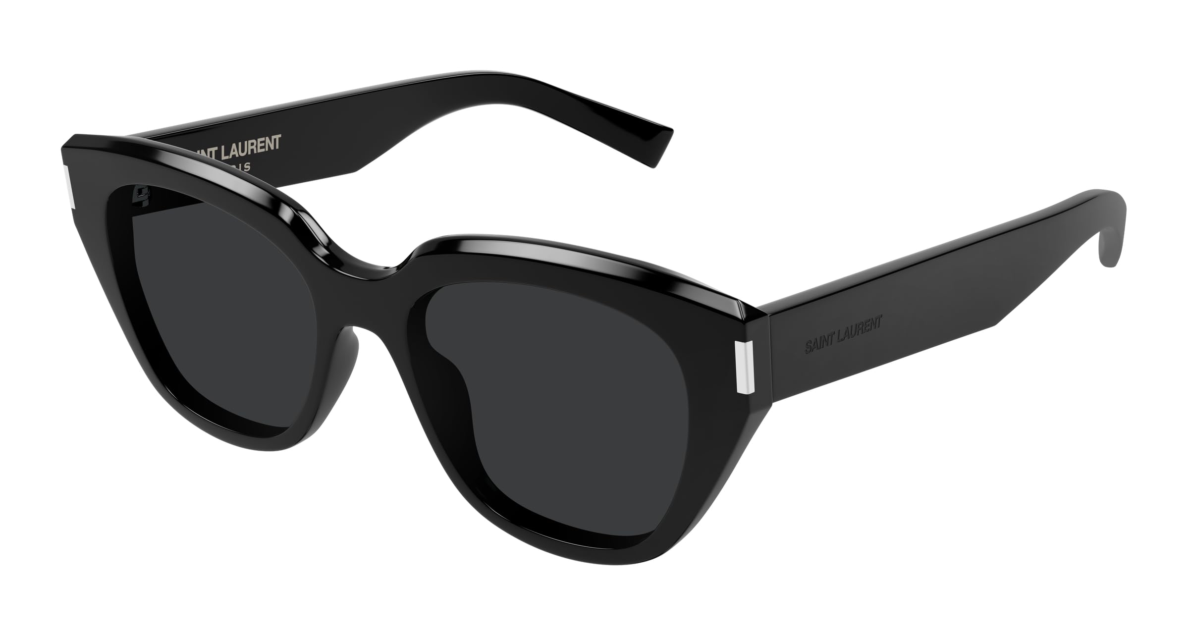 Saint Laurent SL 827 Gafas de Sol, Montura de Acetato Negro, Lentes Oscuras UV, Diseño Cat-Eye Moderno, Color 001