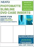 NEATO PhotoMatte Slimline DVD Case Inserts - 100 Pack - DIP-192618 - Online Design Studio Access Included