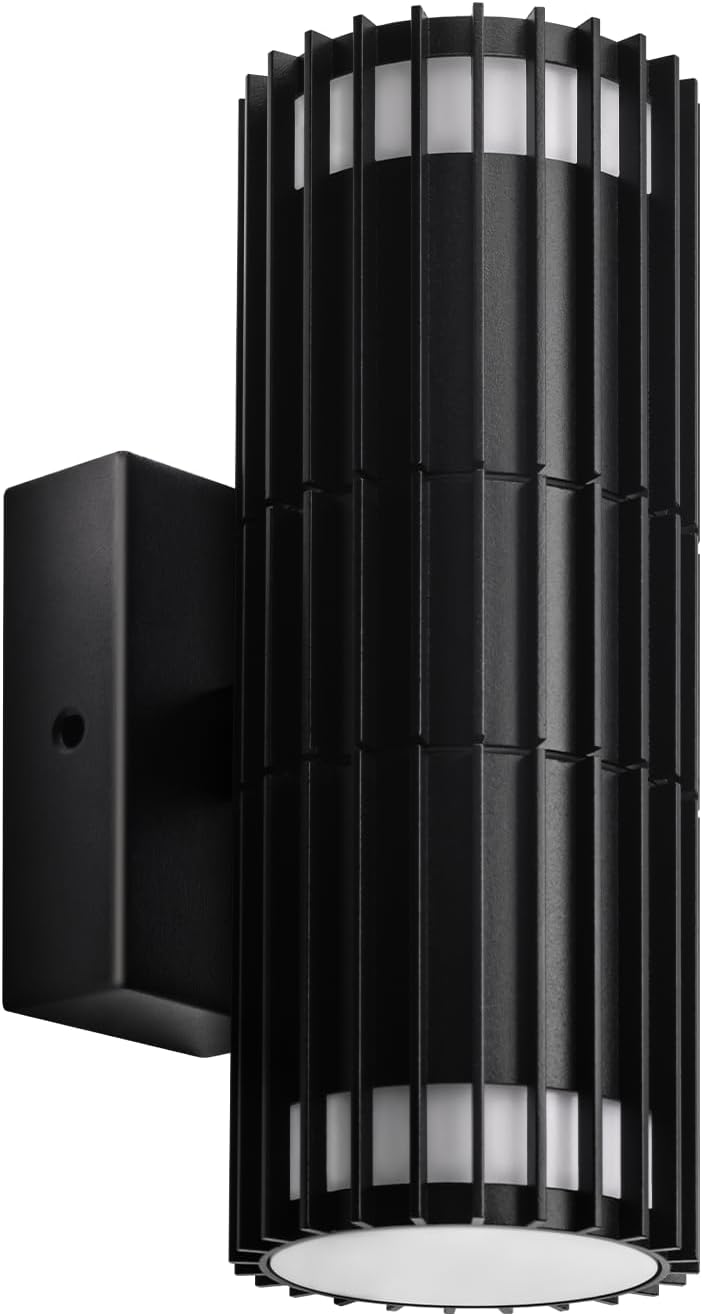 Kerry Outdoor Wall Lights, Harfa Up Down Outside Lighting Mains Powered, IP44 Black Aluminum Exterior Lamp, Wall Sconce Fixture for Front Door, Porch, Garden, Garage Bulb Excl. [Energy Class F]