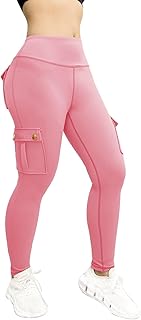 High Waisted Tummy Control Cargo Leggings for Women...