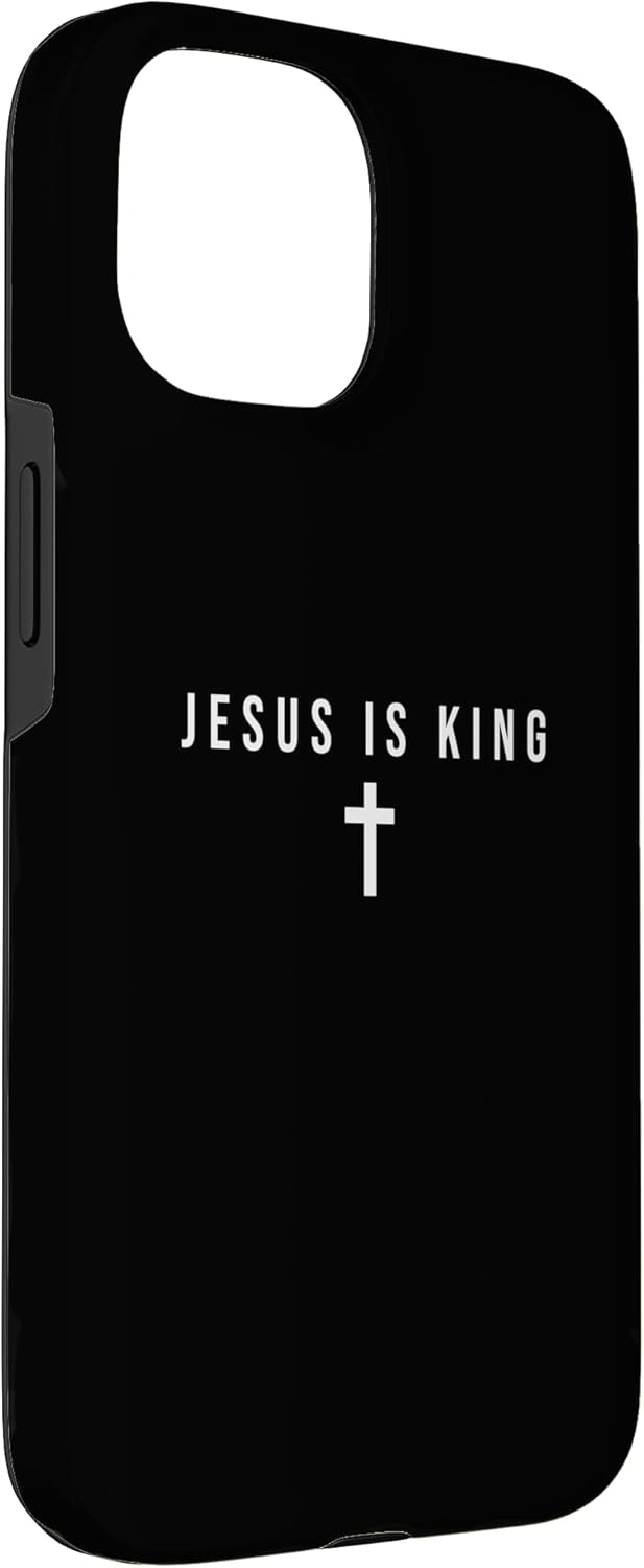 Jesus is King Bible Religious Scripture Quote Christian Case for iPhone 15 - Image 3