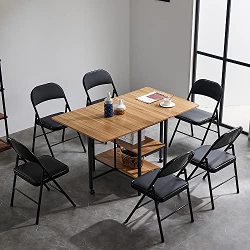 Karl Home 4 Pack Black Folding Chairs With Padded Seats For Outdoor & Indoor thumb #5