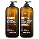Botanic Hearth Biotin Shampoo and Conditioner Set - with Ginger Oil & Keratin for Hair Loss and Thinning Hair for Men and Women - Sulfate Free, 16 fl oz each