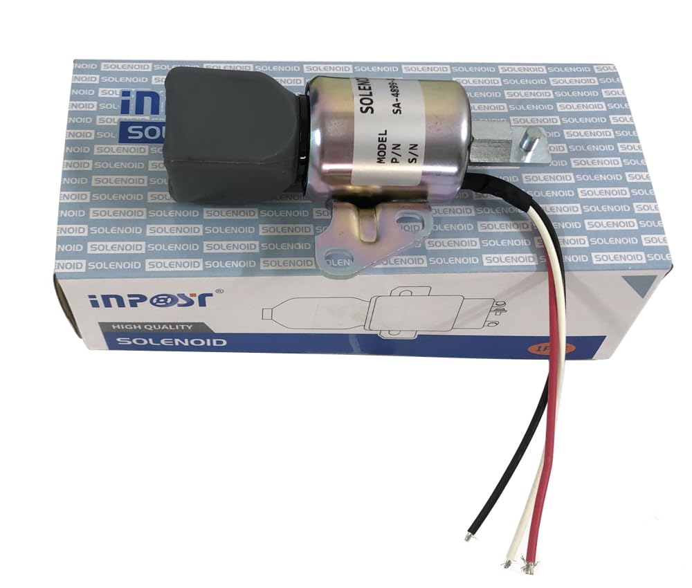 INPOST Solénoïde d'arrêt de carburant 12 V 16851-57723 SA-4899-12 compatible avec moteur Kubota D722 D902 Z482
