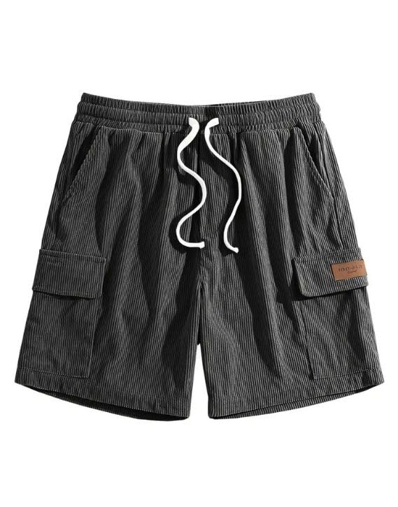Image of Samfor Shorts for Men || Authentics Classic Men's Ribbed Polycotton Relaxed Fit Cargo Stretch Shorts || Lightweight & Quick Dry || Men Shorts Casual ||Shorts Pant for Men