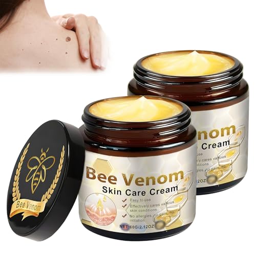 Bee Venom Skin Treatment Cream, Bee Venom Repair Cream, Professional Bee Venom Gel, Hydrating Moisturizing, Suitable For All Skin Types (2PCS)